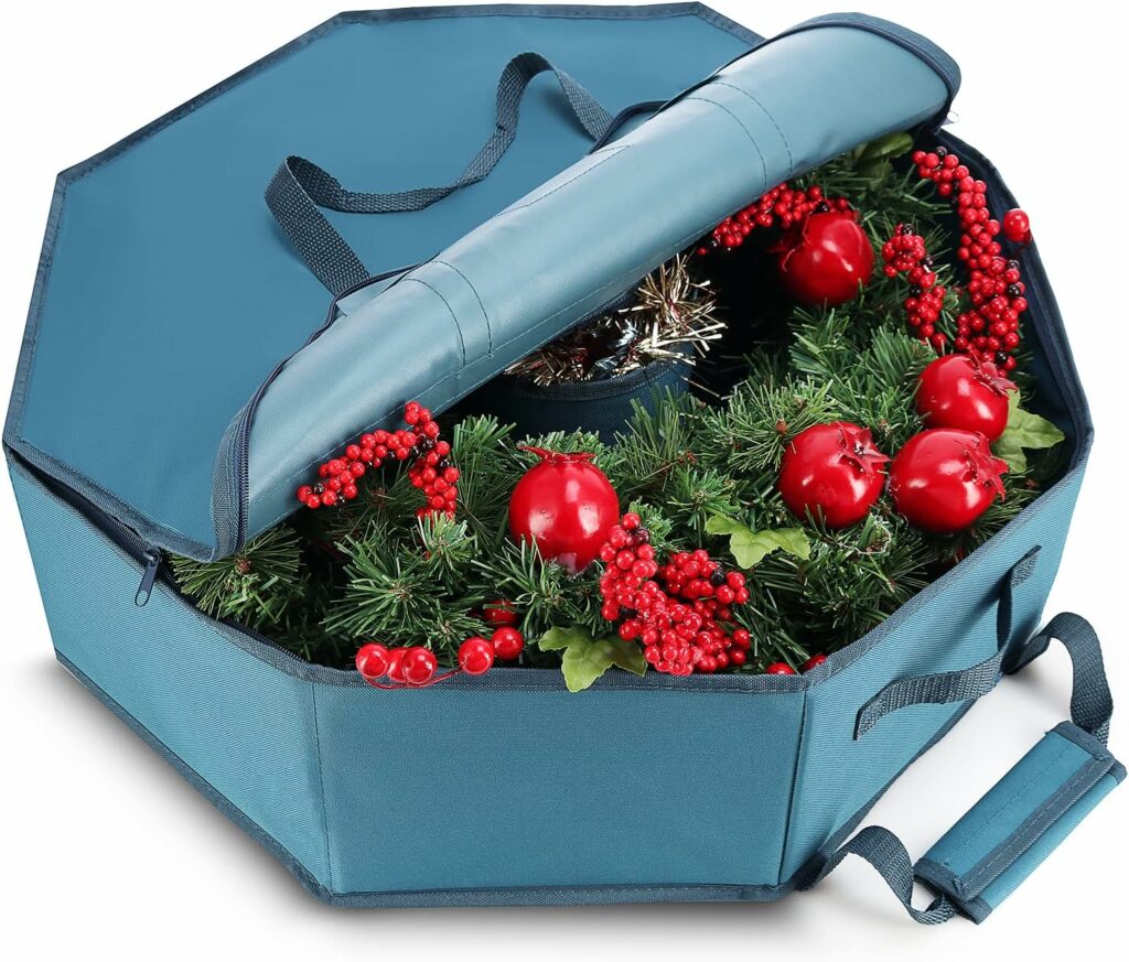 Holiday Storage and Organization.Christmas Wreath